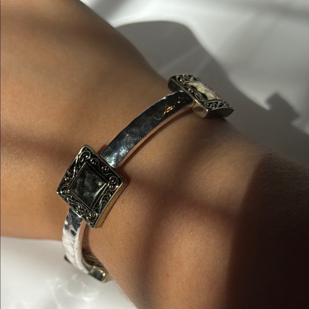 Elegant Vintage Silver and Gold Bracelet